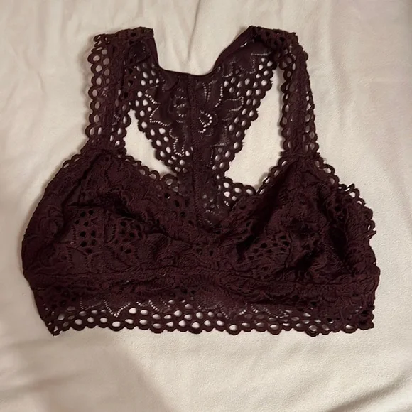 Aerie Burgundy Bralette - Picture 2 of 5